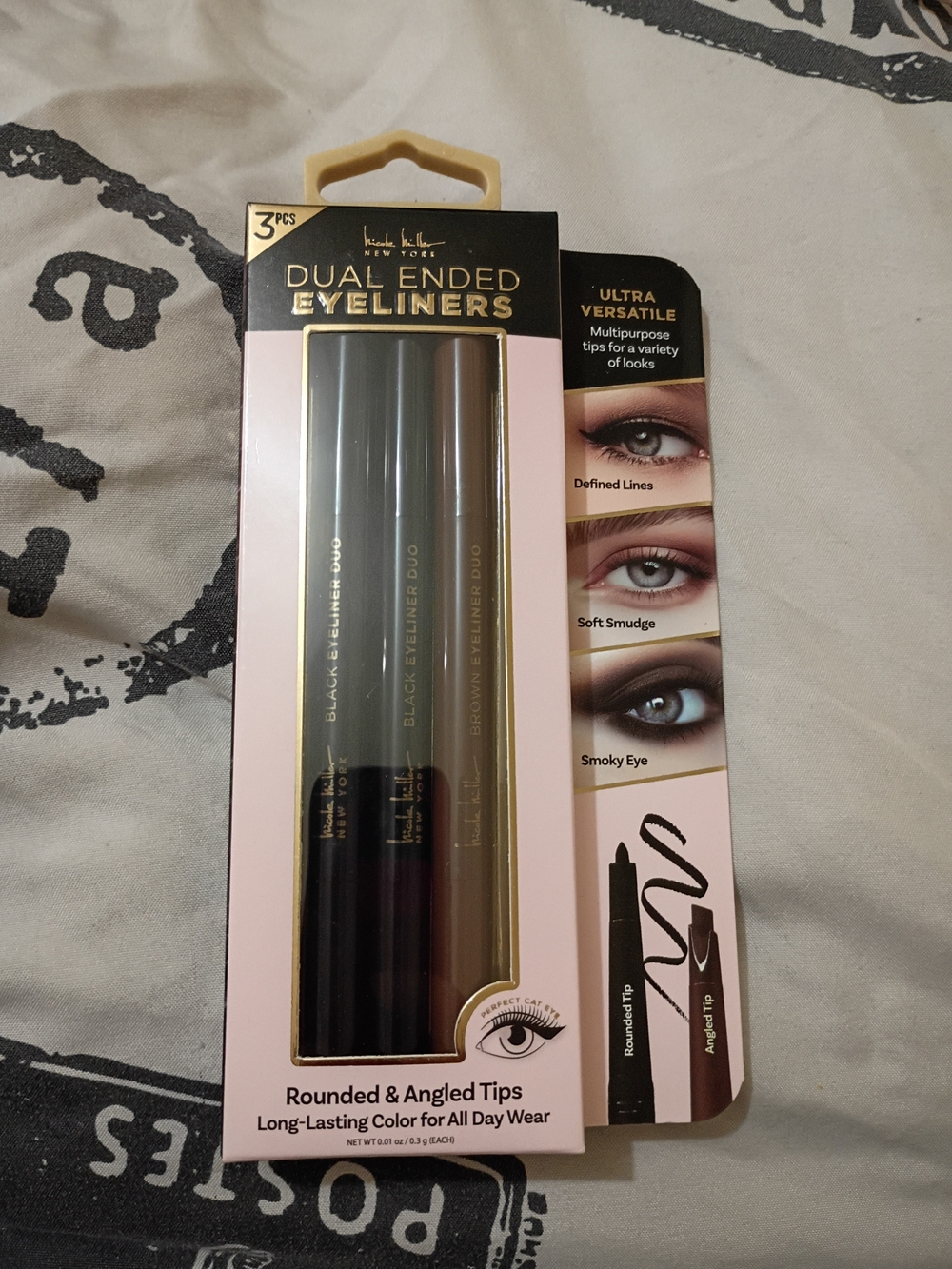 Dual Ended Eyeliner Trio - Black & Brown